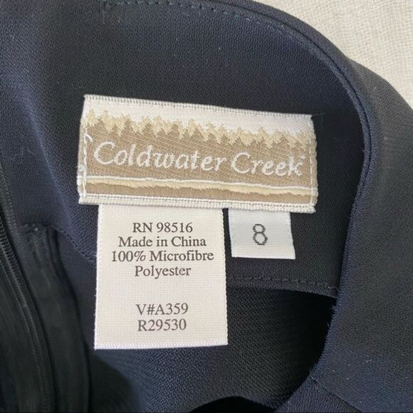 COLDWATER CREEK Sheath Dress Black Sz 8 - Picture 5 of 5